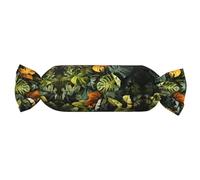 WZYCWB Tropical Rainforest Palm Leaves Patterned Cylindrical Pillows are Perfect for Long-haul Flights, naps at The Office, and Relaxation at Home.