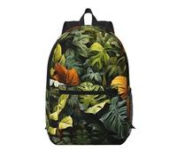 WZYCWB Tropical Rainforest Palm Leaves Printed backpack with pockets - suitable for work, business trips, travel, sports