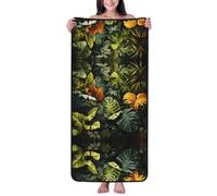 WZYCWB Tropical Rainforest Palm Leaves Printed Super Soft Bath Towel (27x55 inches), Absorbent and Quick-Drying Towel, Suitable for Bathroom, spa, Gym,