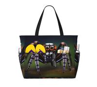 WZYCWB Tropical rainforest spiders Printed beach travel bag for swimming and fitness/supermarket shopping/seaside vacation