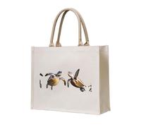 WZYCWB Tropical turtle swimming Printed three-dimensional canvas tote bag suitable for travel, work, fitness, camping and beach carrying
