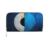 WZYCWB Tulip Illustration Leather clutch bags zipper wallets and card holders are perfect for travel or daily use, Top View Of The Spiral, One Size