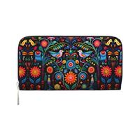 WZYCWB Tulip Illustration Leather clutch bags zipper wallets and card holders are perfect for travel or daily use, Traditional Pattern, One Size