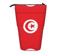 WZYCWB Tunisian Flag Retractable Storage Container for Pen Holders, Makeup Brush Holders, or Coin Drawstring Bags.