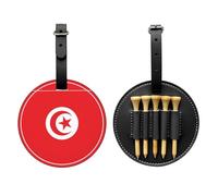 WZYCWB Tunisian Flag Special Printed Golf tee Storage Bag - Portable Hanging Buckle Design