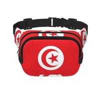 WZYCWB Tunisian Flag Sports Waist Bag, Trendy and Fashionable Crossbody Bag, Lightweight Travel Small Bag