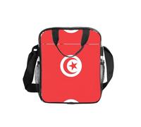WZYCWB Tunisian flag Transparent Shoulder Bag Lunch Handbag with Zipper and Shoulder Strap for Women Men Work Shopping