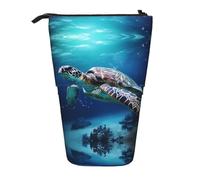 WZYCWB Turtles on Parade Printed Retractable Pen Holder Suitable for use as a Simple Cosmetic Bag, Wallet, etc.