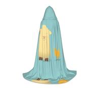WZYCWB two animals Printed Hooded Cape | Cosplay Costume, Halloween Anime Party Prop - Large