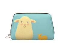 WZYCWB Two Animals Printed Leather Cosmetic Bag - Stylish and Portable Cosmetic Storage Bag