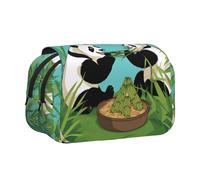 WZYCWB Two cute big pandas Printing Portable Pencil Case ideal for organizing pens in the office or storing makeup brushes