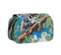 WZYCWB Two cute koalas Portable Pencil Case ideal for organizing pens in the office or storing makeup brushes