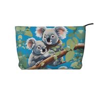 WZYCWB Two Cute Koalas Printed Cosmetic Storage Bag, Perfect for Business Trips and Travel.