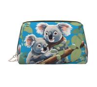 WZYCWB Two Cute Koalas Printed Leather Cosmetic Bag - Stylish and Portable Cosmetic Storage Bag
