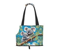 WZYCWB Two cute koalas Printed Pet Shoulder Bag - Lightweight, Breathable Travel Small Pet Shoulder Bag