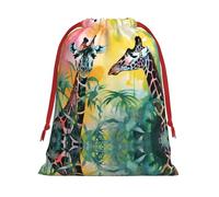 WZYCWB Two giraffes. L Printed Gift Bags - Perfect for Weddings, Christmas, and Holidays - S/M/L