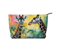 WZYCWB Two Giraffes. Printed Cosmetic Storage Bag, Perfect for Business Trips and Travel.