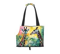 WZYCWB Two giraffes. Printed Pet Shoulder Bag - Lightweight, Breathable Travel Small Pet Shoulder Bag