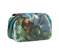 WZYCWB Two happy koalas Portable Pencil Case ideal for organizing pens in the office or storing makeup brushes