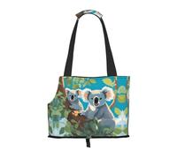 WZYCWB Two happy koalas Printed Pet Shoulder Bag - Lightweight, Breathable Travel Small Pet Shoulder Bag