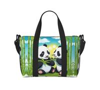 WZYCWB Two happy pandas Crossbody handbag, travel casual handbag, suitable for work, travel, fitness, tourism, women's zipper storage bag,