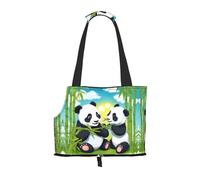 WZYCWB Two happy pandas Printed Pet Shoulder Bag - Lightweight, Breathable Travel Small Pet Shoulder Bag