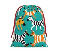WZYCWB two-headed zebra M Printed Gift Bags - Perfect for Weddings, Christmas, and Holidays - S/M/L