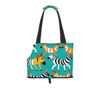 WZYCWB two-headed zebra Printed Pet Shoulder Bag - Lightweight, Breathable Travel Small Pet Shoulder Bag