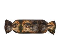 WZYCWB Two Leopard Brothers Candy Cylindrical Pillow Cylindrical Comfort Roll Pillow Travel Neck Pillow Tubular Pillow Suitable for Head Neck and Back Support