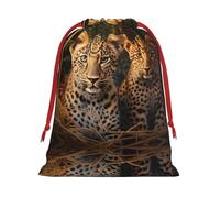 WZYCWB Two leopard brothers L Printed Gift Bags - Perfect for Weddings, Christmas, and Holidays - S/M/L