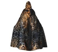 WZYCWB Two leopards snuggling together Patterned Hooded Cape - Ideal Costume for Carnival/Festival Party Cosplay