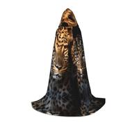 WZYCWB Two leopards snuggling together Print L Hooded Cape | Cosplay Costume, Halloween Anime Party Prop
