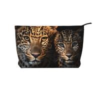 WZYCWB Two Leopards snuggling Together Printed Cosmetic Storage Bag, Perfect for Business Trips and Travel.