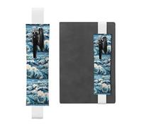 WZYCWB Ukiyo-e style waves Diary pencil pouches, PVC pen holders and pen holders with elastic bands, and bookmarks are the best gift choices., White, One Size