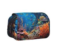 WZYCWB Undersea flora and fauna Portable Pencil Case ideal for organizing pens in the office or storing makeup brushes