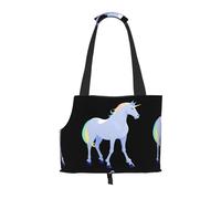WZYCWB Unicorn Silhouette Lightweight travel bag for cats & breathable small dog shoulder bag for easy portability