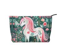 WZYCWB Unicorn with Pink Hair Patterned Toiletry Storage Bag, Essential for organizing Cosmetics and Skincare Products.