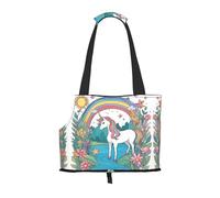 WZYCWB Unicorns by the river Printed Pet Shoulder Bag - Lightweight, Breathable Travel Small Pet Shoulder Bag