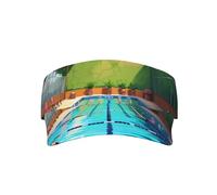 WZYCWB Unisex Sun hat, Flamingo and Swimming Pool Sports Sun hat, Perfect foroutdoor Activities and Travel. Black