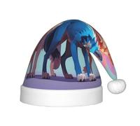 WZYCWB Unity Wolf Pack Patterns Fun Christmas Party Hat, Class Party Activity Holiday Christmas Decoration Hat
