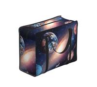 WZYCWB Universe Planet Portable Storage Tote Bag, One Size, Black, Polyester, Vinyl Lining, Zippered, 40 x 53 x 23 cm, Foldable Lightweight Large Capacity