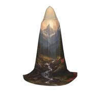 WZYCWB Untouched mountains S Patterned Hooded Cape Cosplay Costume - Holiday Party Costume Props