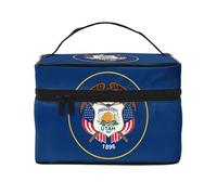 WZYCWB Utah Flag Large cosmetic bag for women, portable large capacity cosmetic bag, travel cosmetic bag storage bag for girls, Black, One Size, Black, One Size