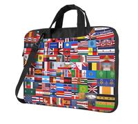 WZYCWB Various flags 14 inch Print Laptop Crossbody Bag/Briefcase, Suitable for Daily Office Use and Business Travel
