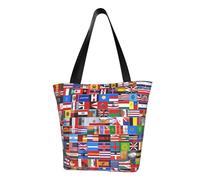 WZYCWB Various flags Fashionable shoulder handbag, women's crossbody shoulder bag, suitable for weekend travel shopping shoulder bag