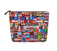 WZYCWB Various flags Patterned cosmetic bag, travel cosmetic bag, multifunctional storage bag, storage for daily necessities