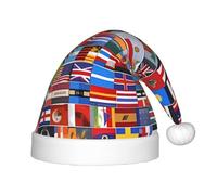 WZYCWB Various flags Patterns Fun Christmas Party Hat, Class Party Activity Holiday Christmas Decoration Hat