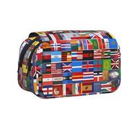 WZYCWB Various flags Portable Pencil Case ideal for organizing pens in the office or storing makeup brushes