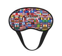 WZYCWB Various Flags Printed Sleeping Eye mask, Full Coverage, relieves Eye Fatigue