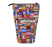 WZYCWB Various Flags Retractable Storage Container for Pen Holders, Makeup Brush Holders, or Coin Drawstring Bags.